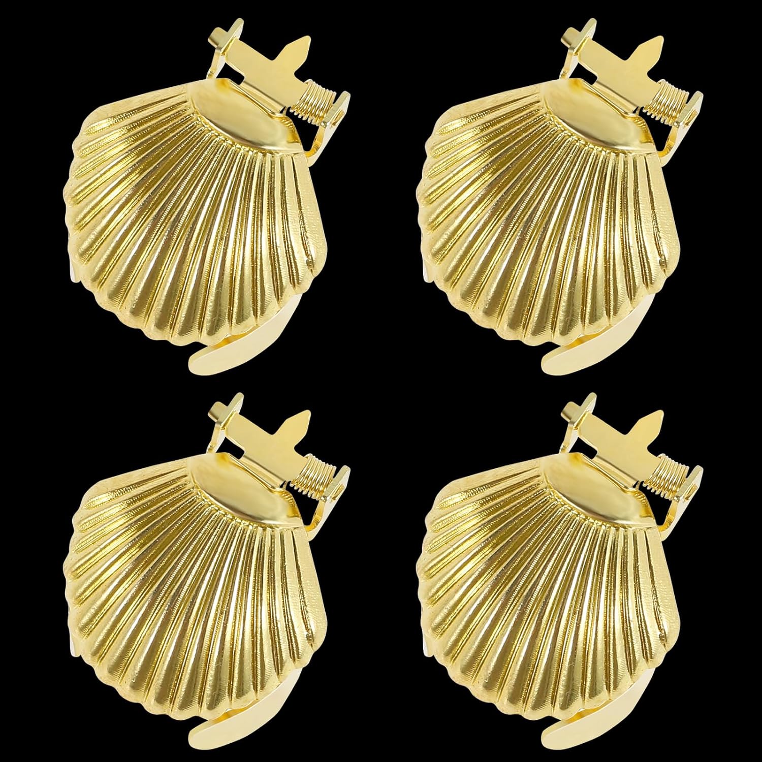 4 Pcs Shell Shape Metal Candle Snuffer Set