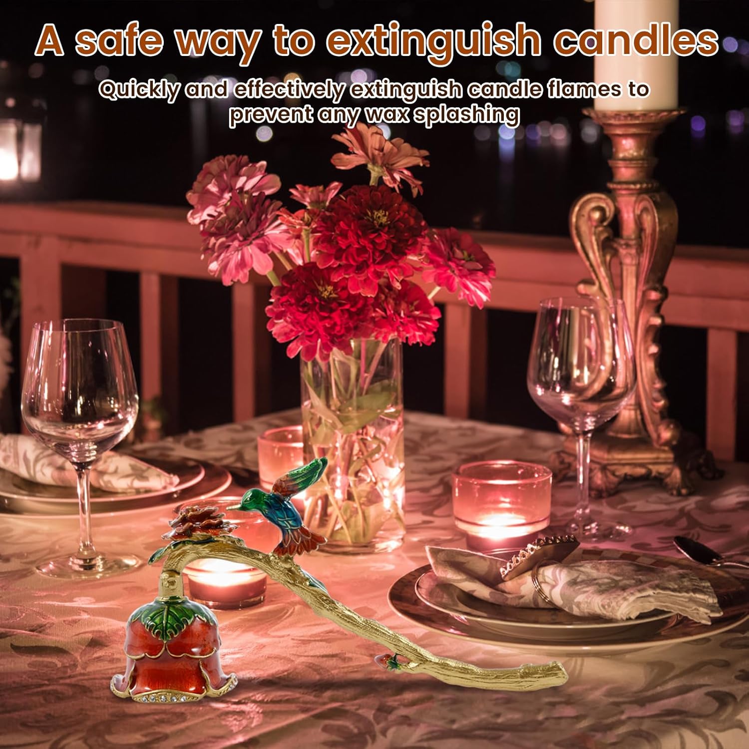 Elegant Candle Snuffer with Long Handle