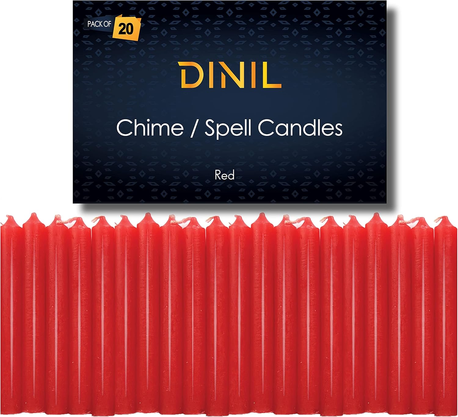 Dinil Set of 20 Red Spell Chime Candles