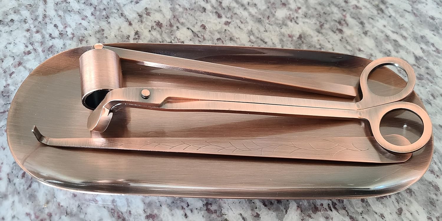 Beautiful Red Copper 4 in 1 Candle Care Kit