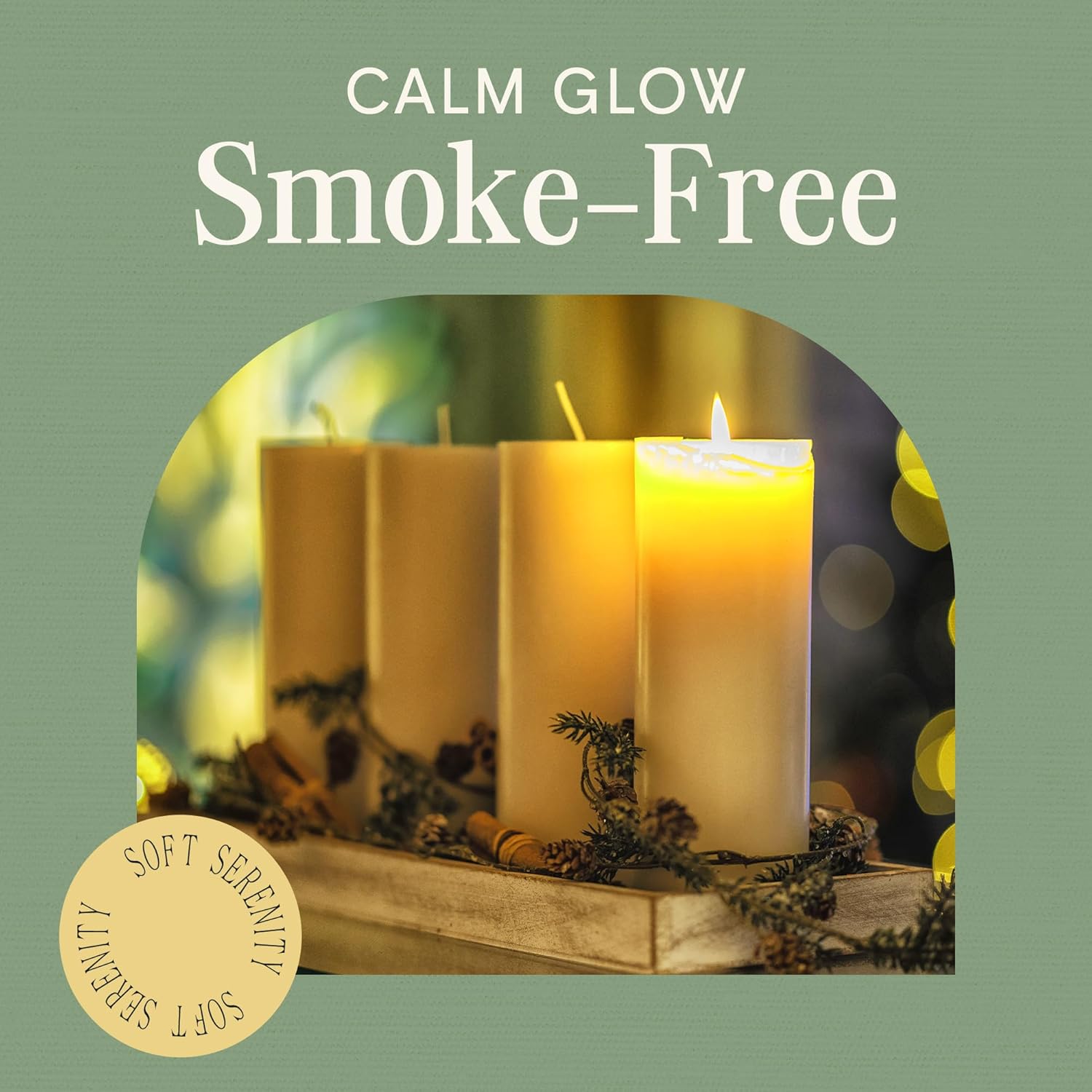 3 x 6 Yellow Pillar Candles Set of 3 Unscented