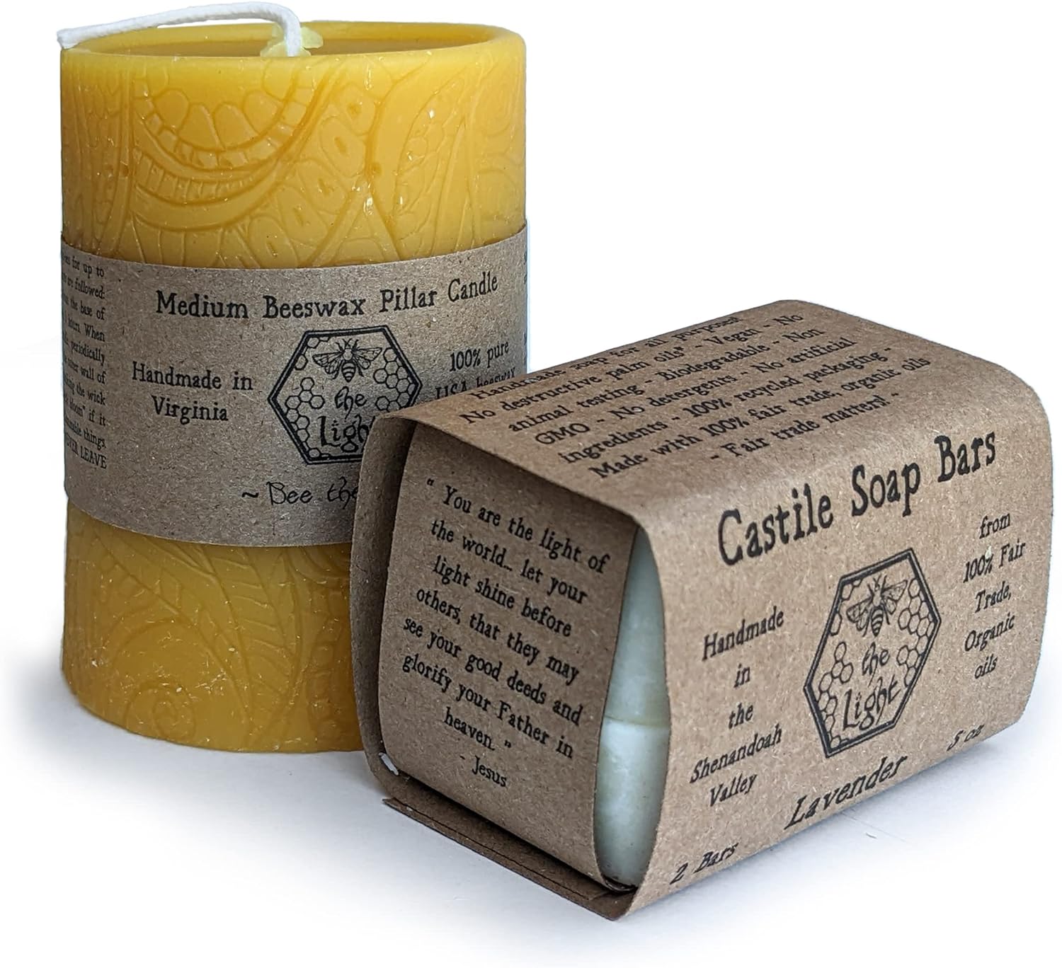 Bee The Light Candle and Soap Gift Set