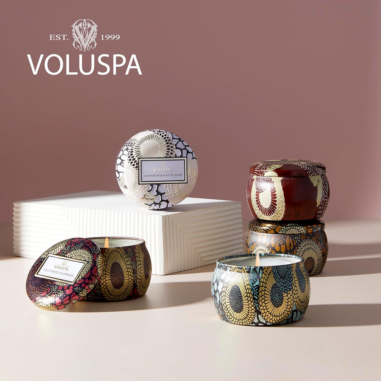 Voluspa Bourbon Vanille Mini Tin Candle 4 oz