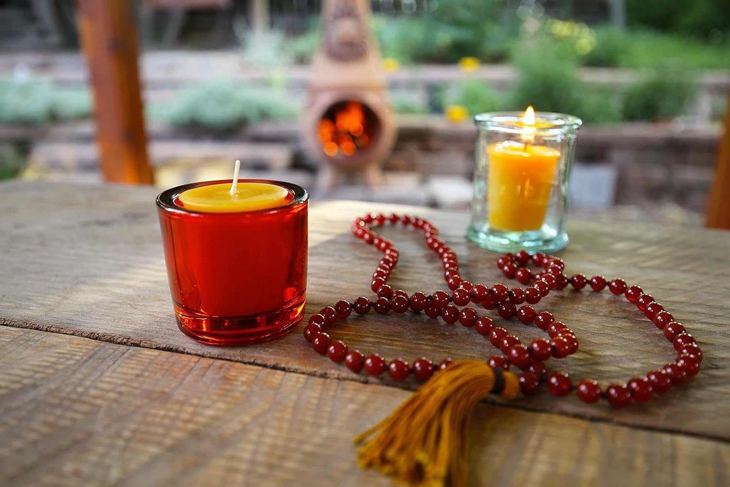Bluecorn Pure Beeswax Votive Candles 4 Pack