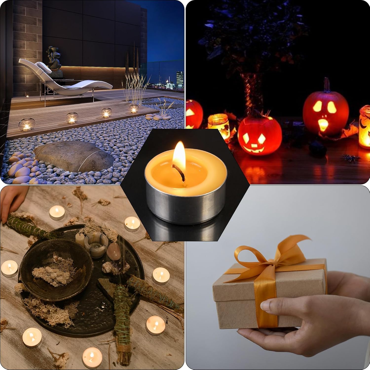32 Pack Pure Beeswax Tealight Candles
