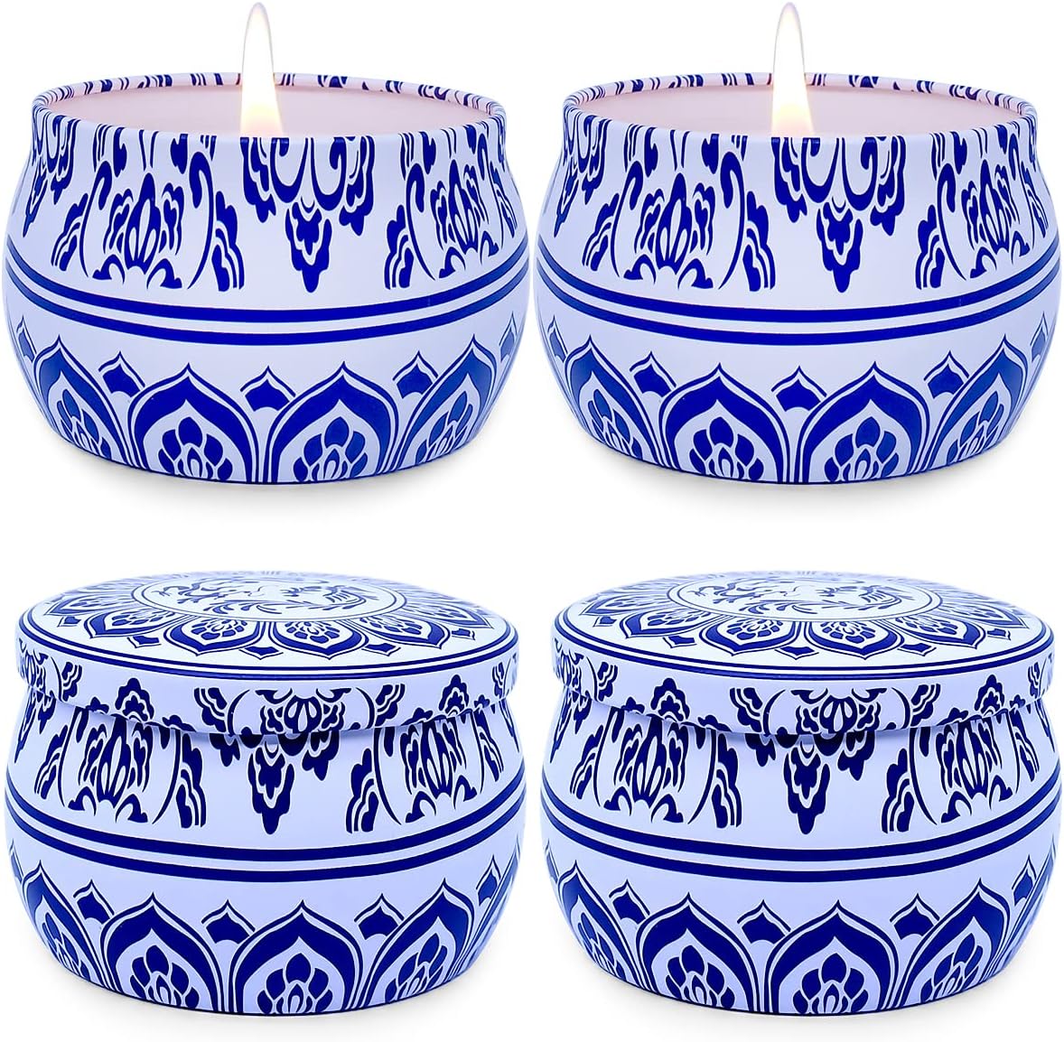 Outdoor Citronella Candles 4x44oz Soy Wax Travel Tin Candles
