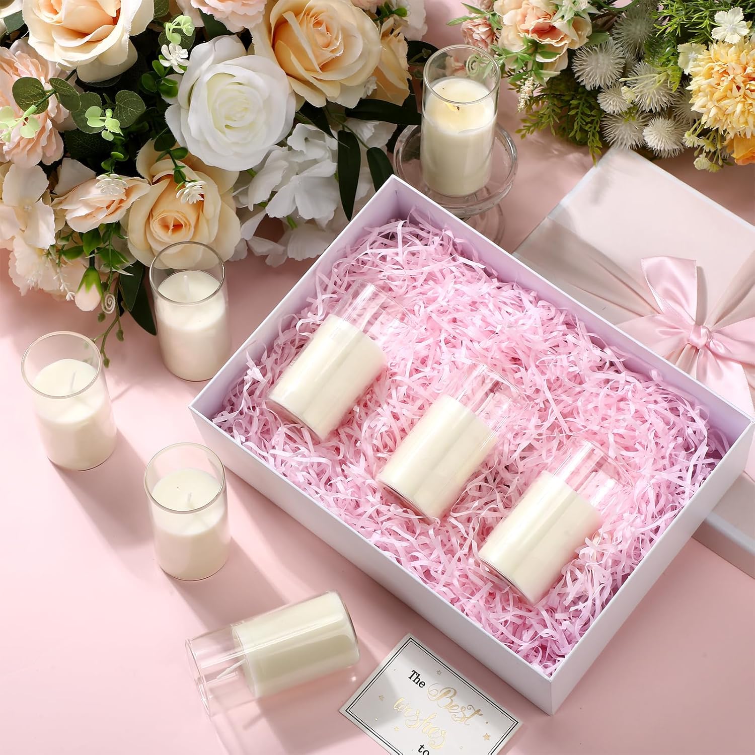 10 Pack Glass Candle Cylinders for Wedding Decor