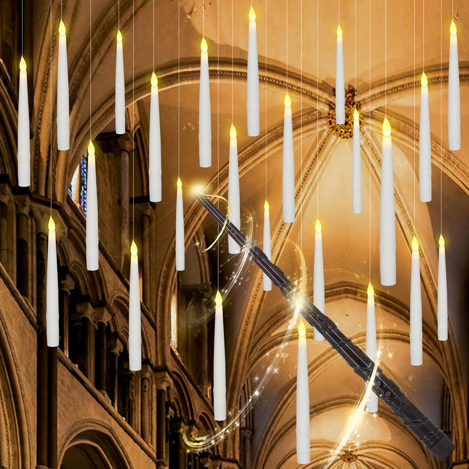Floating Candles with Wand Remote 24PCS Flameless LED Christmas Decor