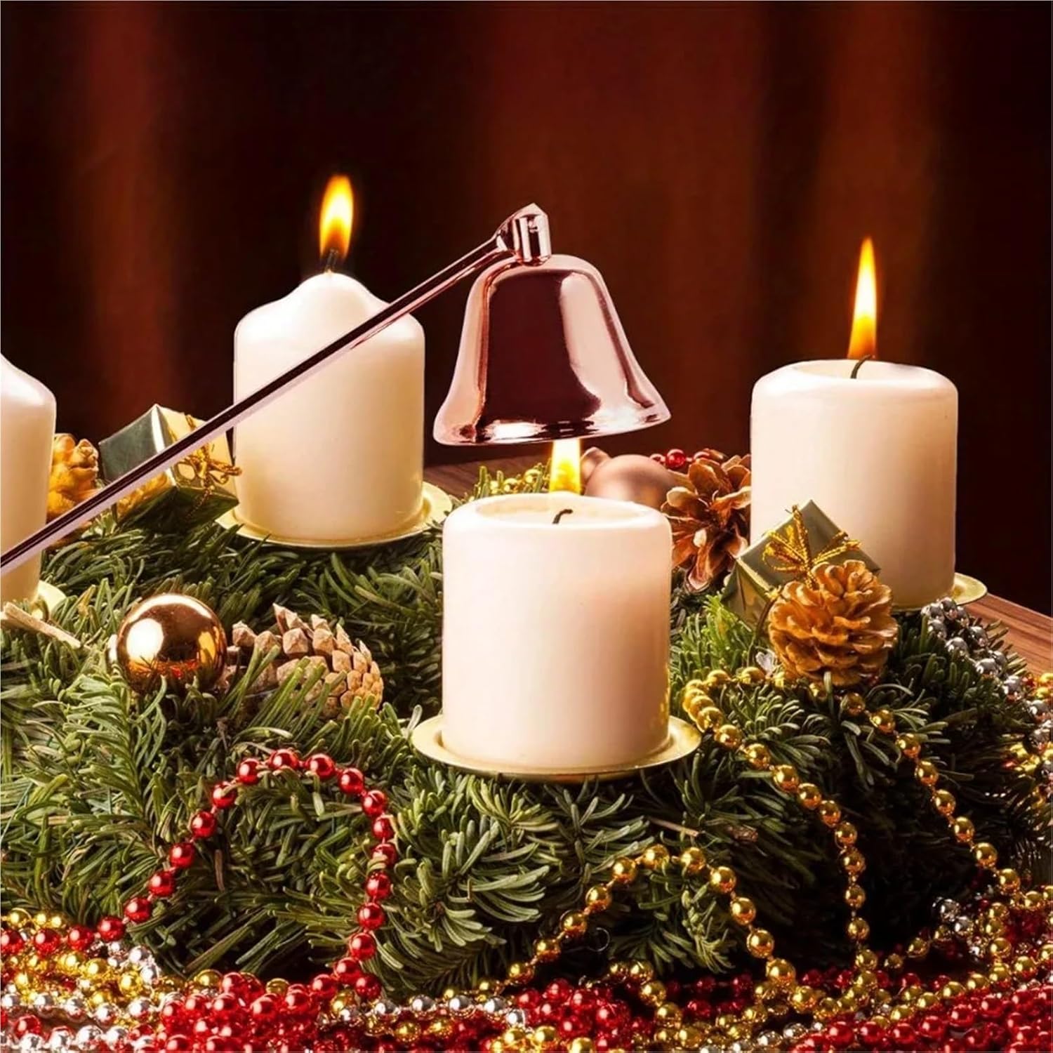 6Pcs Multi Color Candle Snuffer with Long Handle