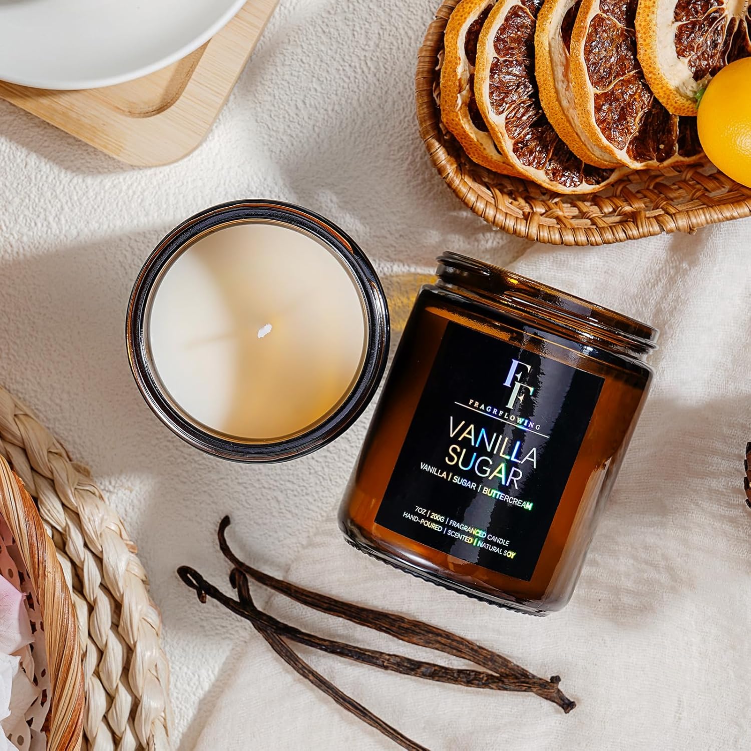 Vanilla Sugar Scented Jar Candle 7oz