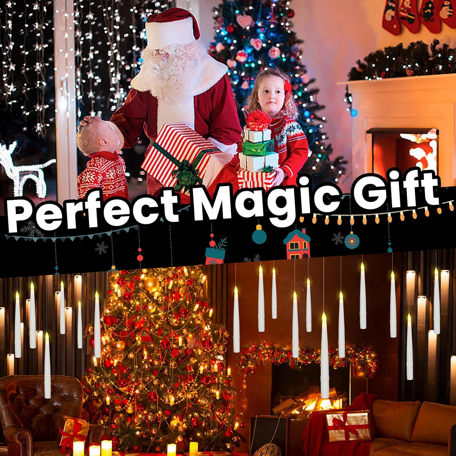 Floating Candles with Wand Remote 24PCS Flameless LED Christmas Decor