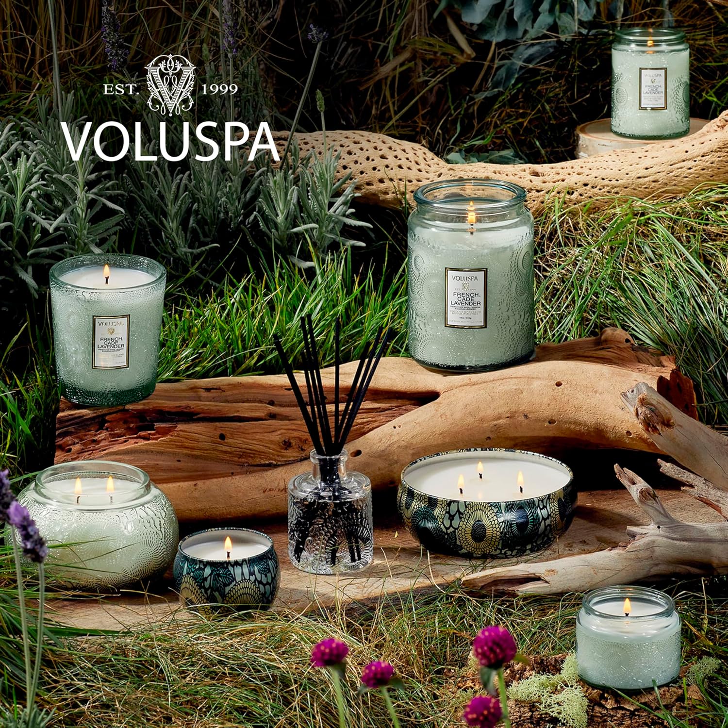 Voluspa French Cade Lavender Jar Candle 32oz 25 Hour Burn