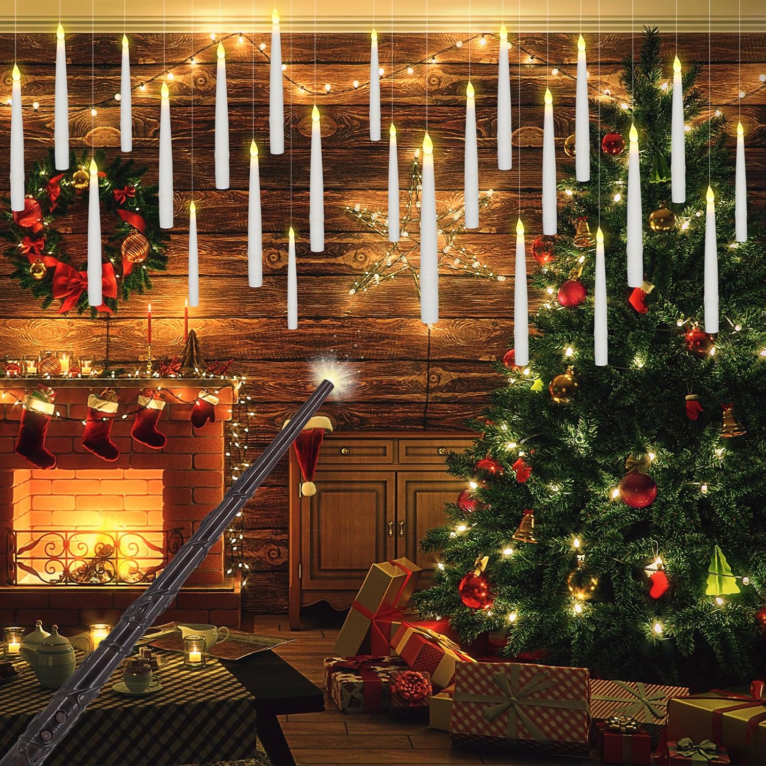 Floating Candles with Wand Remote 24PCS Flameless LED Christmas Decor
